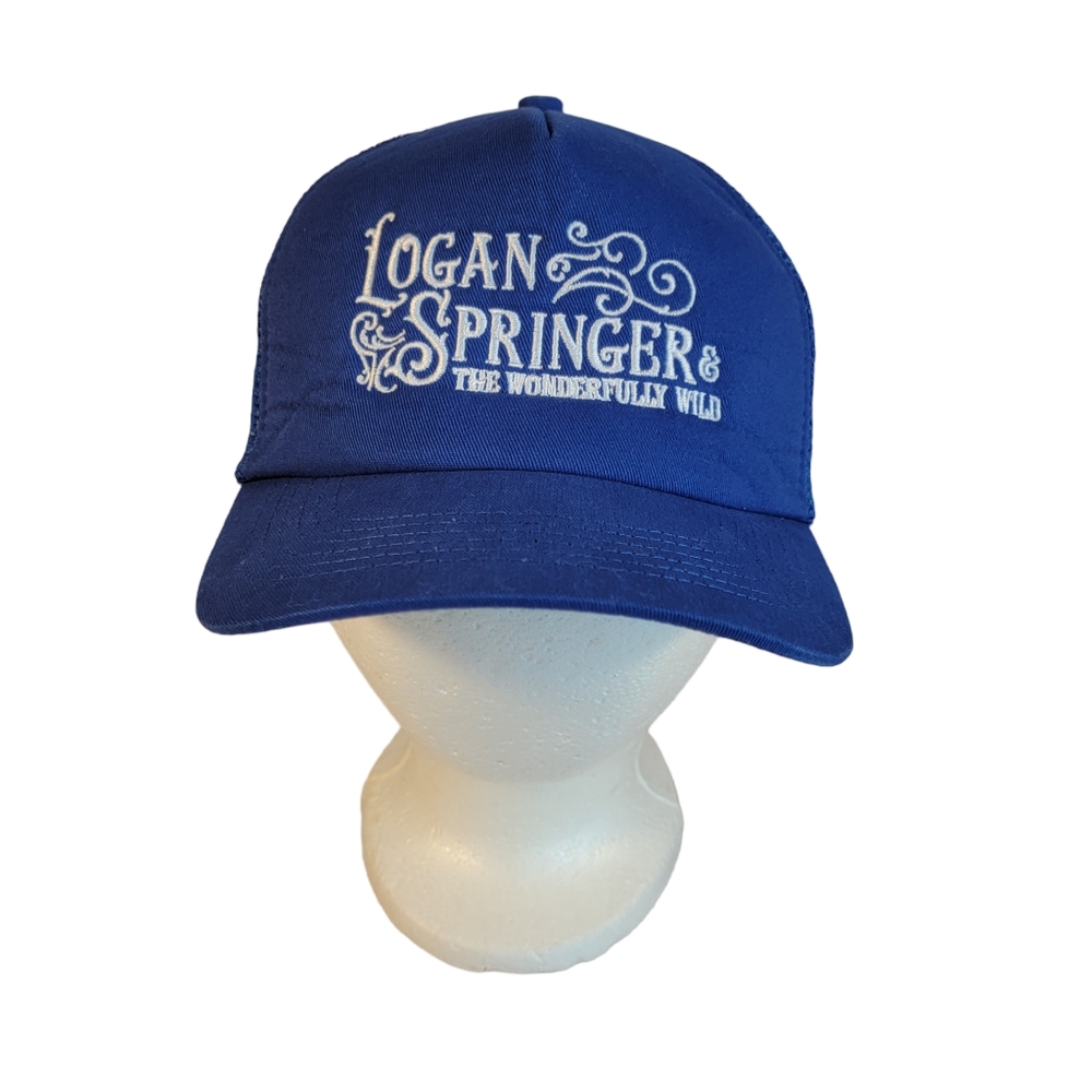 Logan Springer and the Wonderfully Wild Blue Trucker Hat Snapback OSFA